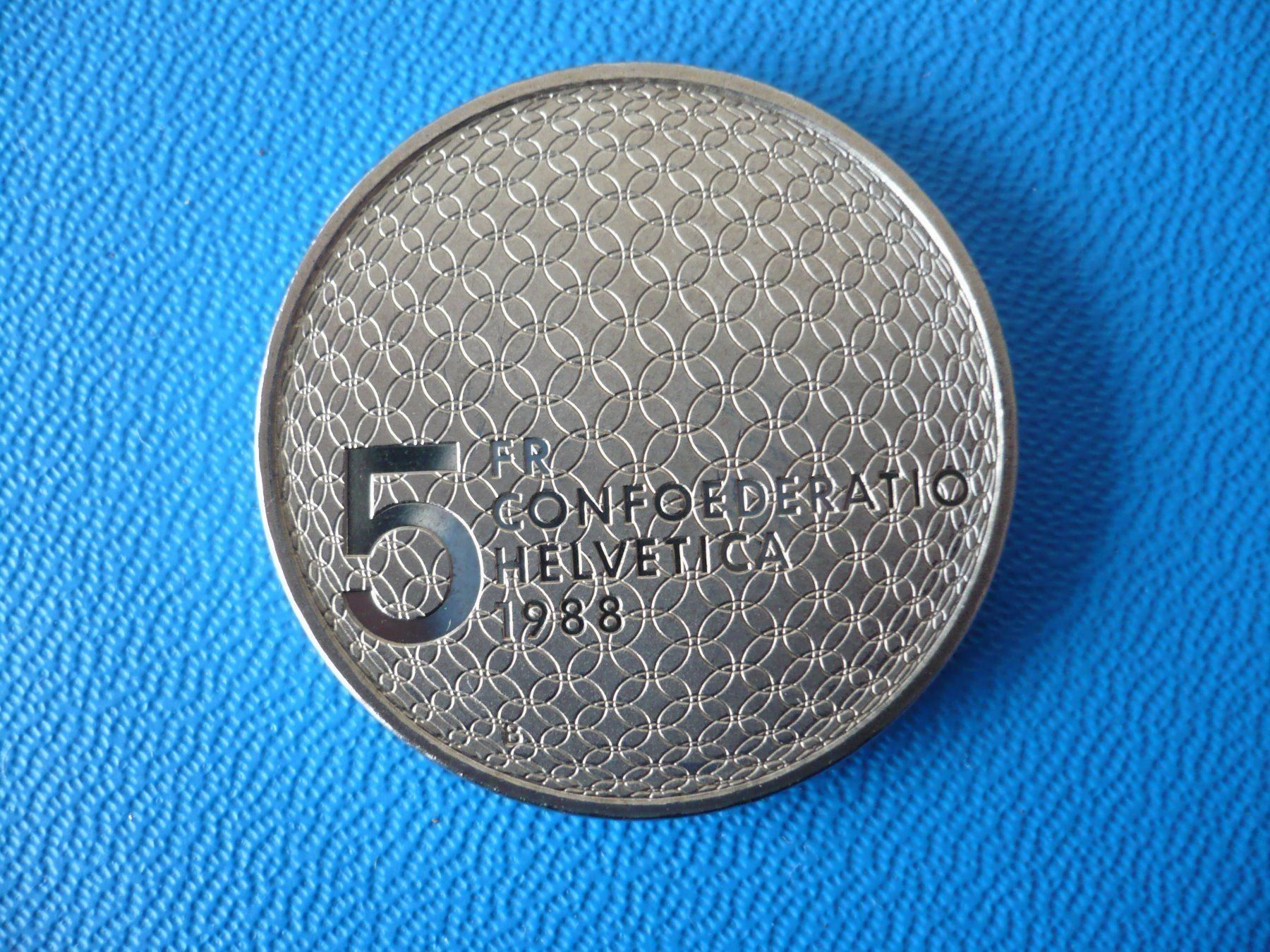 5 Franken 1988 Olymp. Bewegung